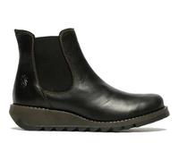 Fly London Salv Womens Ladies Black Leather Wedge Chelsea Ankle Boots Size 4-9