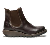 Fly London Salv Womens Ladies Brown Leather Wedge Chelsea Ankle Boots Size 4-9