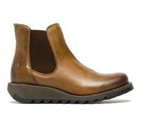 Fly London Salv Womens Ladies Camel Leather Wedge Chelsea Ankle Boots Size 4-9