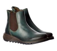 Fly London Salv Womens Ladies Petrol Leather Wedge Chelsea Ankle Boots Size 4-9