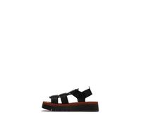 Fly London SAMB245FLY Women's Sandal, Black/black/brick