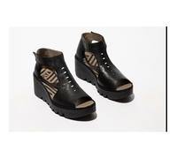 Fly London BEZO306FLY Ceralin Leather Women's Casual Sandals - Black - Size:UK 5