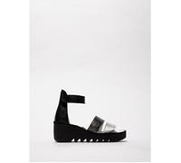 Fly London Women's BONO290FLY Sandal, Silver/Graphite/Black, 5 UK