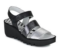 Fly London Women's BEXY575FLY Sandal, Silver/Graphite/Black, 6 UK