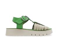 Fly London SARF251FLY Brooklyn Leather Women's Slingbacks Sandals - Green - Size:UK 4