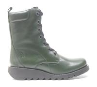 Fly London SILF015FLY Leather Women's Lace Up Boots - Dark Green - Size:UK 6