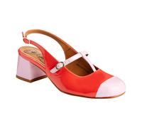 Fly London SOLN083FLY Nappalak Leather Women's Heels Sandals - Pink Scarlet - Size:UK 7