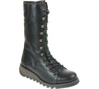 Womens Fly London STER Zip-Up Lace Wedge Leather Boots Mid Calf Sizes 4 to 8