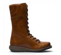 Fly London STER768 Women’s Brown Leather Lace-Up Zip Casual Combat Ankle Boots