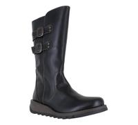 Fly London Suli Womens Zip-Up Wedge Leather Buckle Mid Calf Boots - UK 8 / EU 41