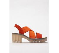Fly London Taji Leather Heeled Sandal, Orange, Size 3, Women Orange