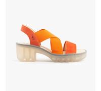Fly London Taji502fly Womens Sandals Poppy Orange Leather - Size UK 7
