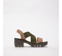 Fly London Taji502fly Womens Sandals Taupe/khaki - Multicolour Leather - Size UK 6