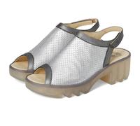 Fly London TEIF577FLY Women's Sandal, Silver/plomo