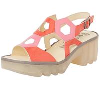 Fly London TEWA573FLY Women's Sandal, Scarlet/pink