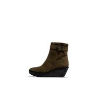 Fly London Womens Boots VANG364FLY Casual Pull On Wedges Burn Leather