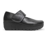 Fly London VARI188FLY Burn Leather Women's Wedge Sole Shoes - Black - Size:UK 4
