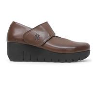 Fly London VARI188FLY Burn Leather Women's Wedge Sole Shoes - Brown - Size:UK 4