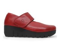 Fly London VARI188FLY Burn Leather Women's Wedge Sole Shoes - Red - Size:UK 5