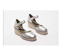 Fly London Women's BISO305FLY Sandal, Silver, 7 UK