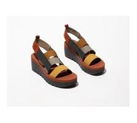 Fly London Women's YERE847FLY Wedge Sandal, Multi (Brick), 6 UK