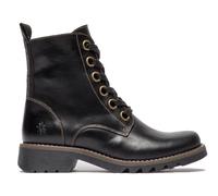 Fly London Womens Black RAGI539 Casual Rug Leather Lace-up Ankle Boots - Size UK 3