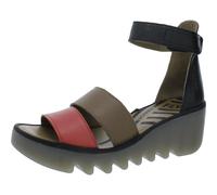 Fly London Women's BONO290FLY Sandal, Raspberry/Ground/Black, 8 UK