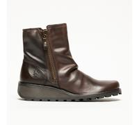 Fly London Women's Boots MON944FLY Leather Boots Rug Dark Brown UK 4