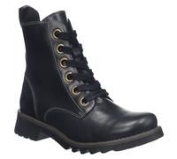 Fly London Ragi Black leather Womens Lace Up Boots P144539-003 in a Plain Leather in Size 38