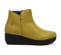 Fly London Womens Boots VANG364FLY Casual Pull On Wedges Burn Leather
