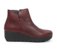 Fly London Womens Boots VANG364FLY Casual Pull On Wedges Burn Leather