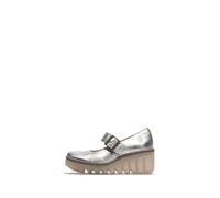 Fly London Women's BORY564FLY Wedges, Silver, 4 UK