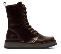 Fly London Womens Brown RAMI043 Casual Leather Lace-up Ankle Dress Boots - Size UK 5