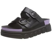 Fly London Women's Cide946FLY Leather Sandal, Black Violet 5 UK