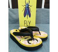 Fly London Women's COLY287FLY Sandals Tube black & Yellow Uk Size 6 Eu 39 #192