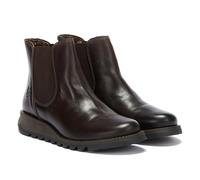 Fly London Womens Dark Brown Salv Leather Boots - UK 7 / EU 40 / US 9.5