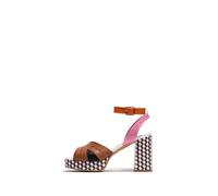 Fly London Women's EBAN454FLY Sandal, Camel/Navy/Orange/Pink/White, 8 UK