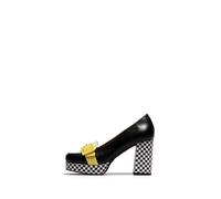 Fly London Women's ELLO242FLY Pumps, Black/White/Lemon, 9 UK
