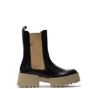 FLY London Women's EREL007FLY Chelsea Boot, Black (Taupe Sole), 6 UK