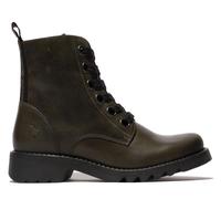 Fly London Womens Green RAGI539 Casual Rug Leather Lace-up Ankle Boots - Dark Green - Size UK 4