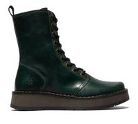 Fly London Womens Green RAMI043 Casual Leather Lace-up Ankle Dress Boots - Dark Green - Size UK 3