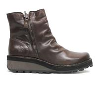 Fly London Womens HOLE146FLY Rug Leather Dark Brown Boots 7 UK