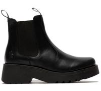 Fly London Womens MEDI789 Black Chelsea Boots Leather - Size UK 8