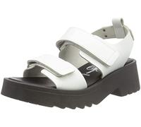 Fly London Women's MEKA857FLY Wedge Sandal,OFFWHITE,7 UK