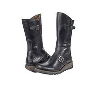 Fly London Women's Mes 2 Buckle Boots, Black, 7 UK