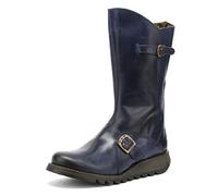 Fly London Mes 2 Blue Womens knee-high boots P142913-020 in a Plain Leather in Size 41