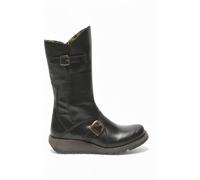 Fly London Womens MES 2 Wedge Heel Buckle Leather Zip Boots - - Size: 4