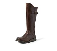 Fly London Women's Mol 2 Zip up Boots, Brown Dkbrown 004, 5 UK