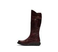Fly London Women's Mol 2 Zip up Boots, Wine Black Sole, 8 UK
