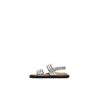 Fly London Women's POUL231FLY Sandal, Silver, 3 UK